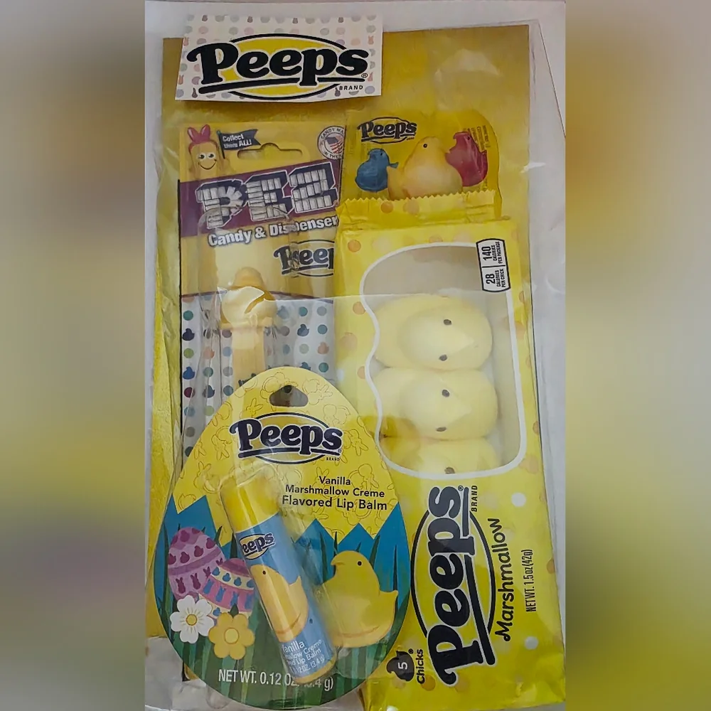 PEEPS Easter Yellow Marshmallow Vanilla Lip Balm Small Gift Bundle NEW - Picture 8 of 8